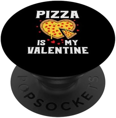 Pizza Is My Valentine Funny Valentine’s Day Couple PopSockets PopGrip Interchangeable