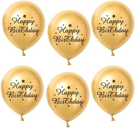 Happy Birthday Ballons Métallique Dorés, 30 PCS Ballons Or D’anniversaire, Anniversaire Décoration, Ballons Pour Hommes Femmes Enfants Fêtes D’anniversaire