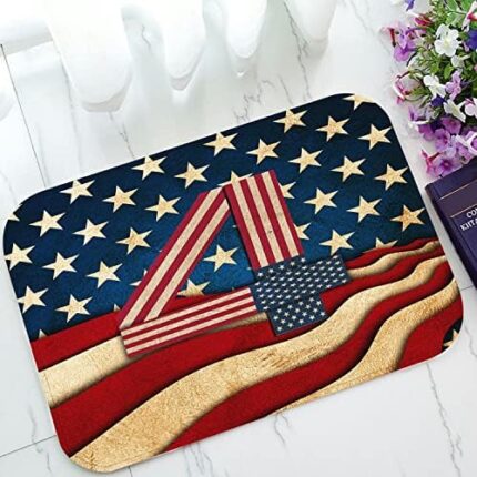 FJAUOQ Door Mat Indoor Entrance Print Welcome Funny Doormat Classic Doormat Home Decor 4th of July Independence Day Home Decor Housewarming Gift16 x24